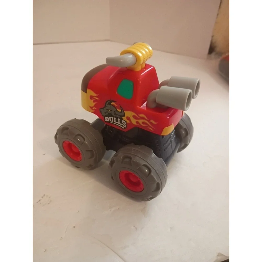 VTech Go Go Smart Wheels Bulls Monster Truck Red Flame Bull Horns Toy Car